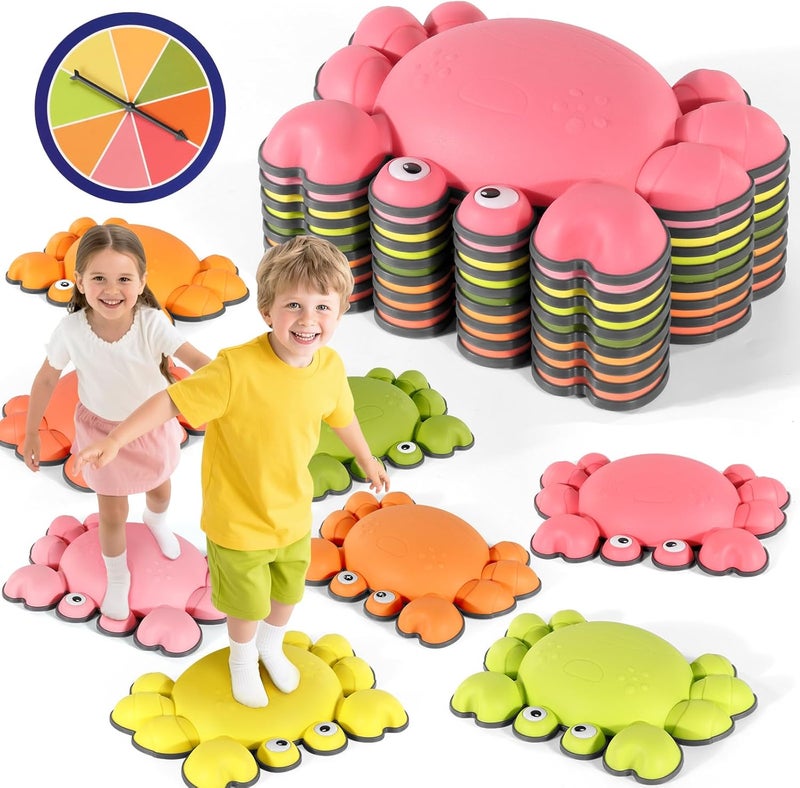 TOPNEW Stepping Stones for Kids, Non-Slip Balance Stepping Stones for Promoting Children's Coordination Skills, Toddler Stepping Stones Obstacle Course for Kids Age 3 4 5 6 7+ - Image 1